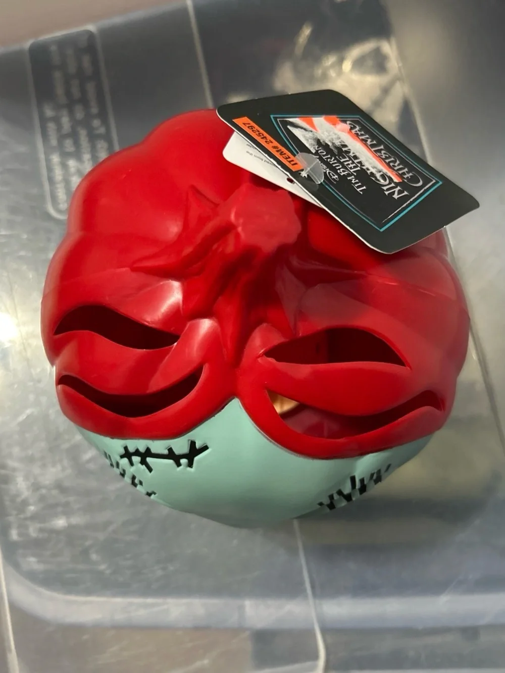 Disney Red and Teal Sally Pumpkin Lighted Accent
